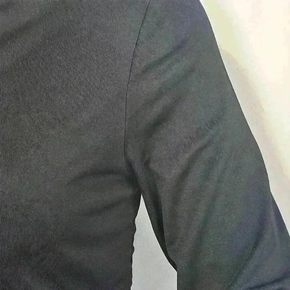 Almost Famous Black Long Sleeve Slinky Dress sz M - Picture 9 of 9